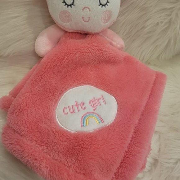 Baby Gear Pink Baby Snuggle Buddy Cute Girl Small Blanket - Picture 7 of 11